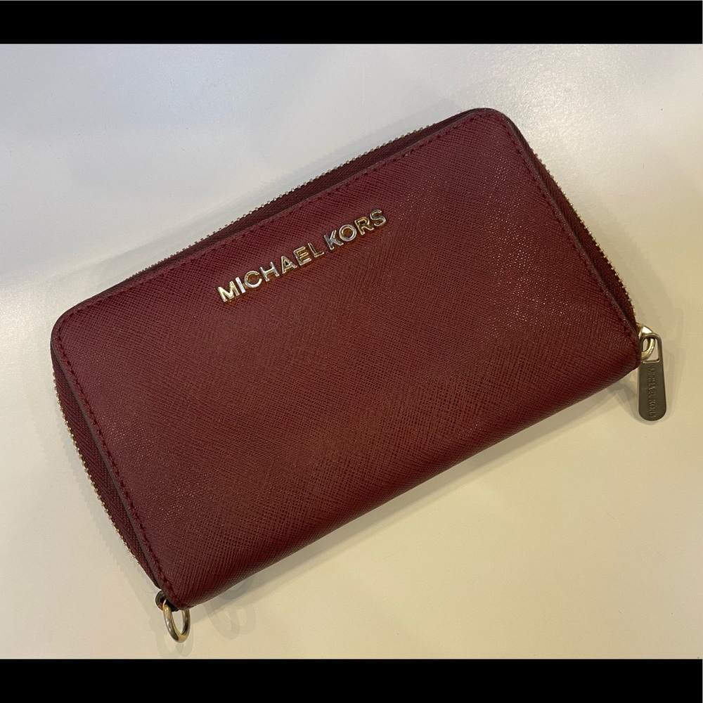burgundy mk wallet